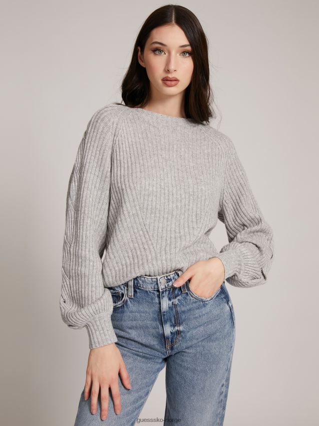 Guess rib ullblanding genser grå multi grå multi kvinner F0LJ805982
