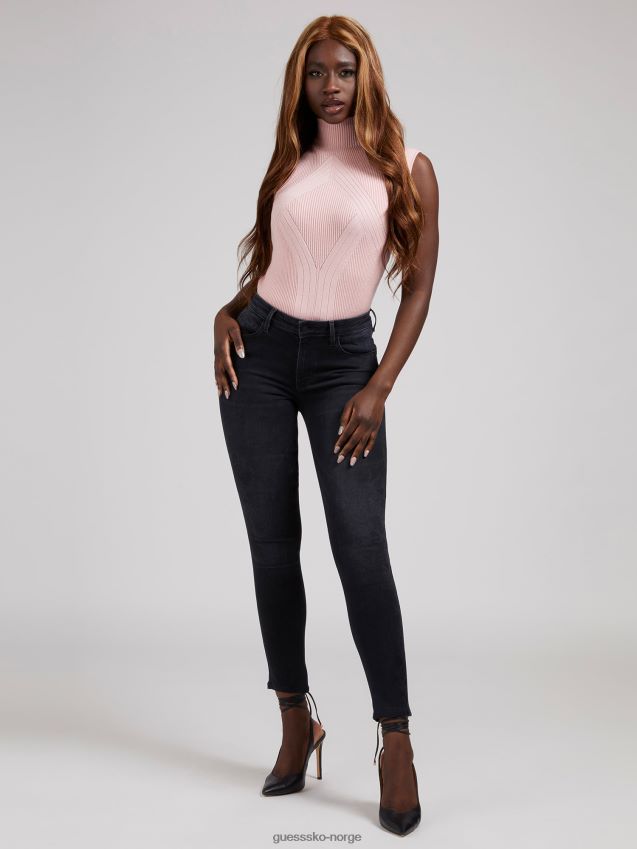 Guess ribb genser med turtle neck rosa rosa kvinner F0LJ805906