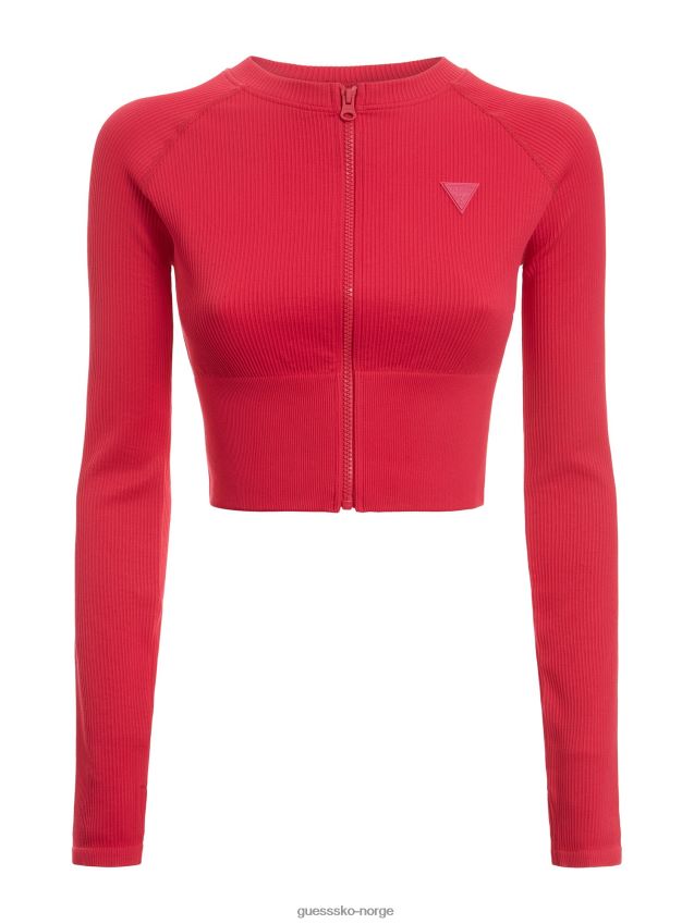 Guess rosa ribbet sømløs aktiv topp rosa kvinner F0LJ803340