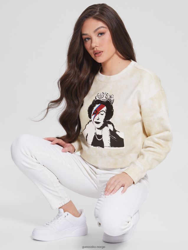 Guess smart stein queen cropped pullover smart stein kvinner F0LJ809887