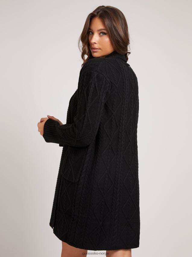 Guess sort cardigan i ullblanding svart kvinner F0LJ805696