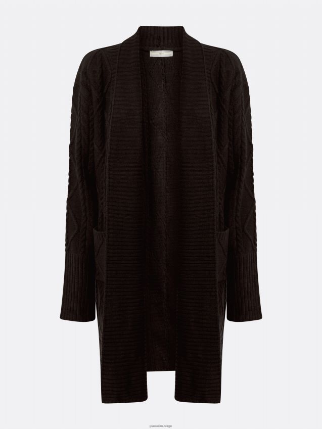 Guess sort cardigan i ullblanding svart kvinner F0LJ805696