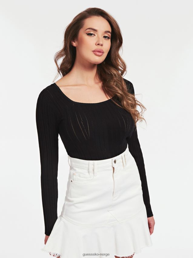 Guess sort genser i viskoseblanding svart kvinner F0LJ806420