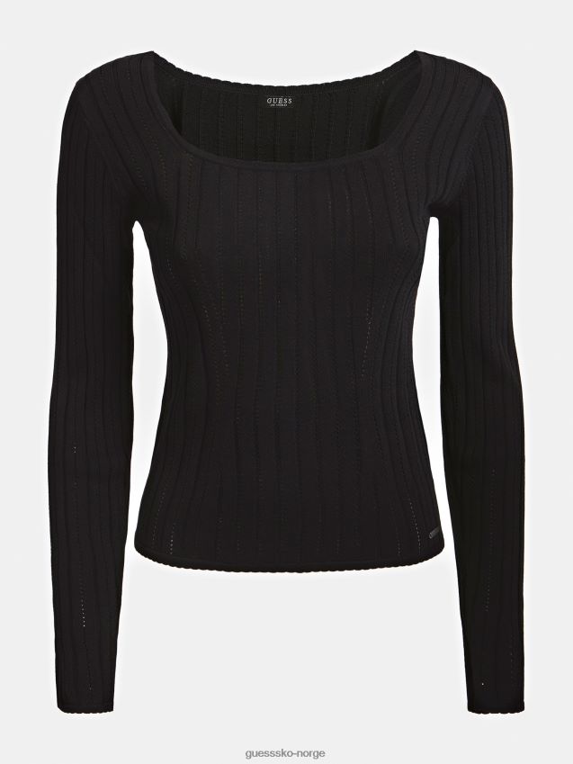 Guess sort genser i viskoseblanding svart kvinner F0LJ806420