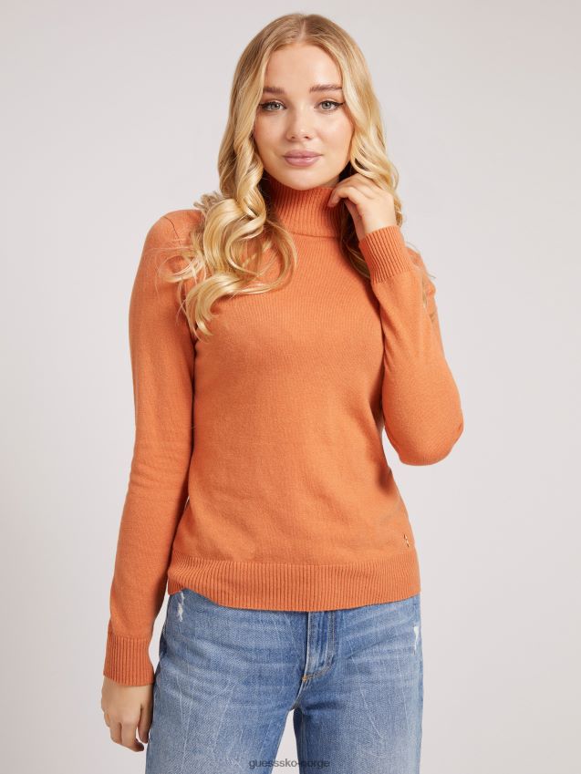 Guess turtle neck cachemere blanding genser beige beige kvinner F0LJ806363