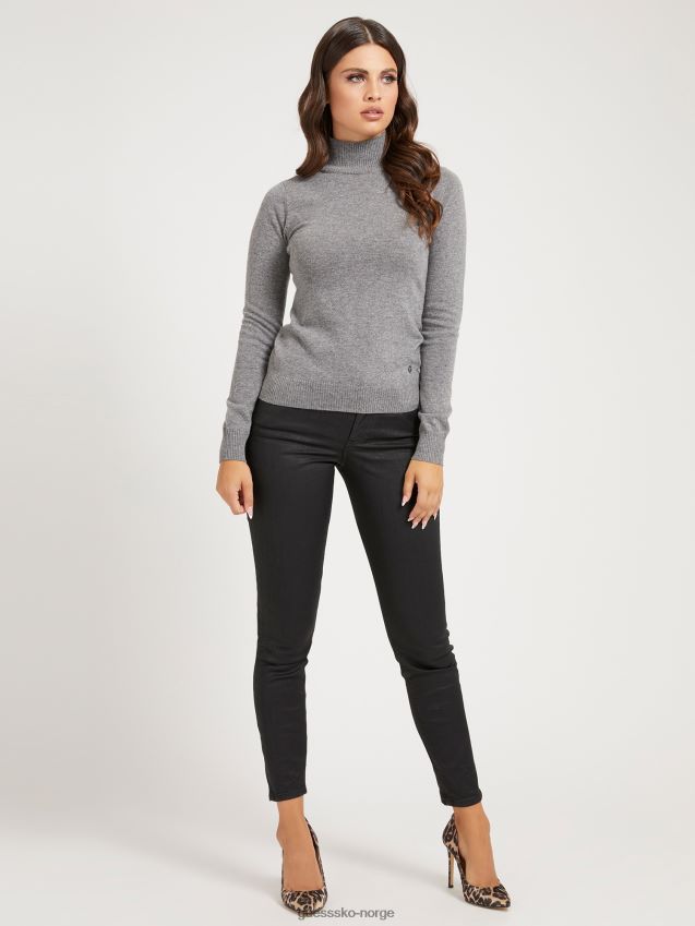 Guess turtle neck cachemere blanding genser grå grå kvinner F0LJ806728
