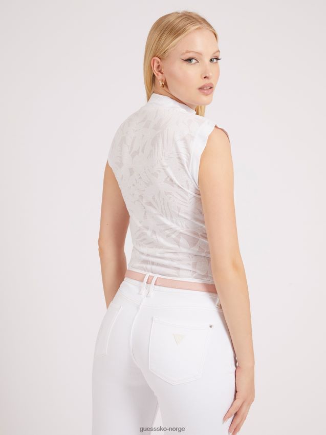 Guess turtle neck topp hvit multi hvit multi kvinner F0LJ803164