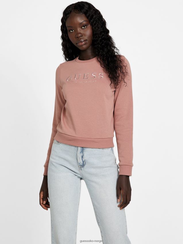 Guess val crewneck pullover stekt kastanje stekt kastanje kvinner F0LJ807050