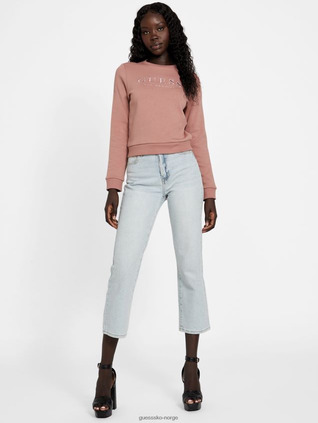 Guess val crewneck pullover stekt kastanje stekt kastanje kvinner F0LJ807050