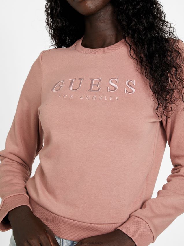 Guess val crewneck pullover stekt kastanje stekt kastanje kvinner F0LJ807050
