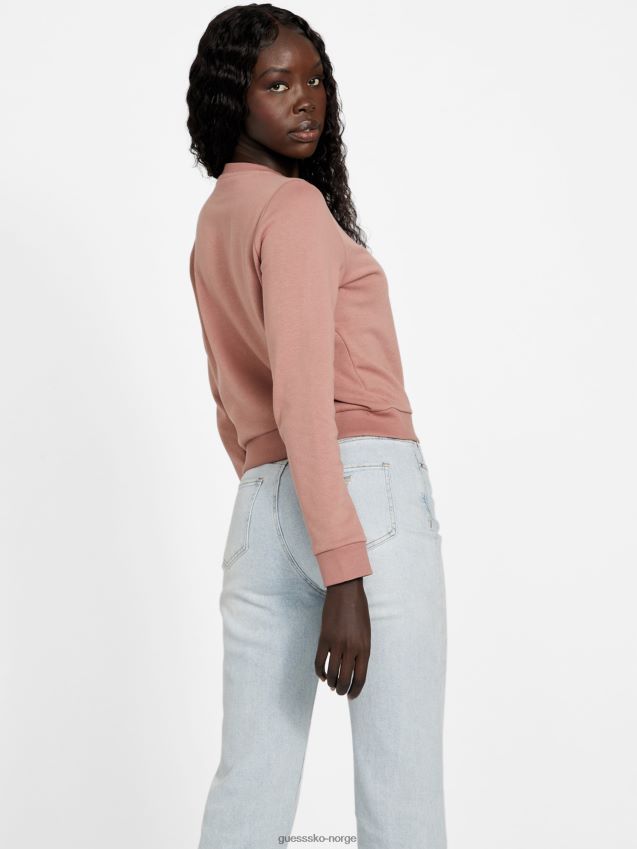 Guess val crewneck pullover stekt kastanje stekt kastanje kvinner F0LJ807050