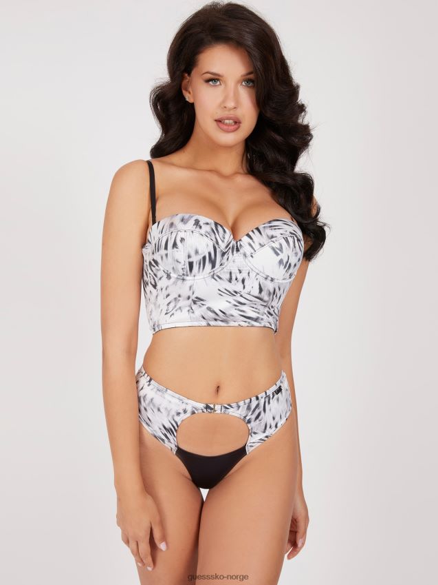 Guess all over print sateng brasiliansk sort multi svart multi kvinner F0LJ806105