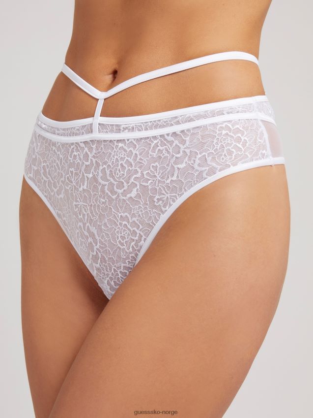 Guess hvit broderi mesh slip hvit kvinner F0LJ806503