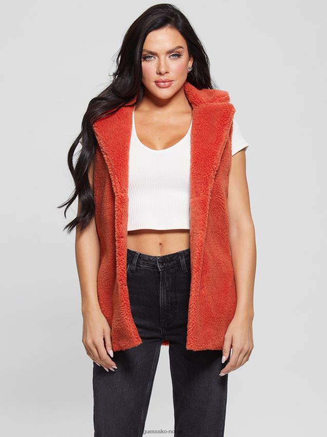 Guess flammende rød delia vest brennende rødt kvinner F0LJ809872