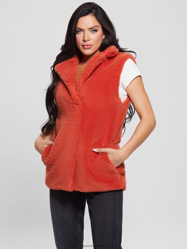 Guess flammende rød delia vest brennende rødt kvinner F0LJ809872