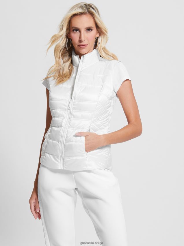 Guess øko ingefær puffervest ren hvit Ren hvit kvinner F0LJ809675