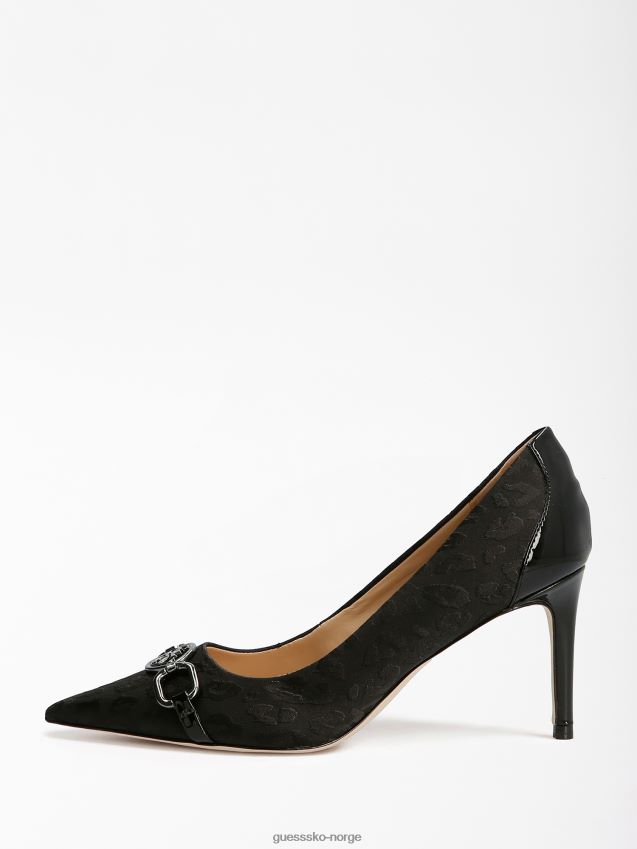 Guess aleda 4g logo detalj domstol sko svart svart kvinner F0LJ806636