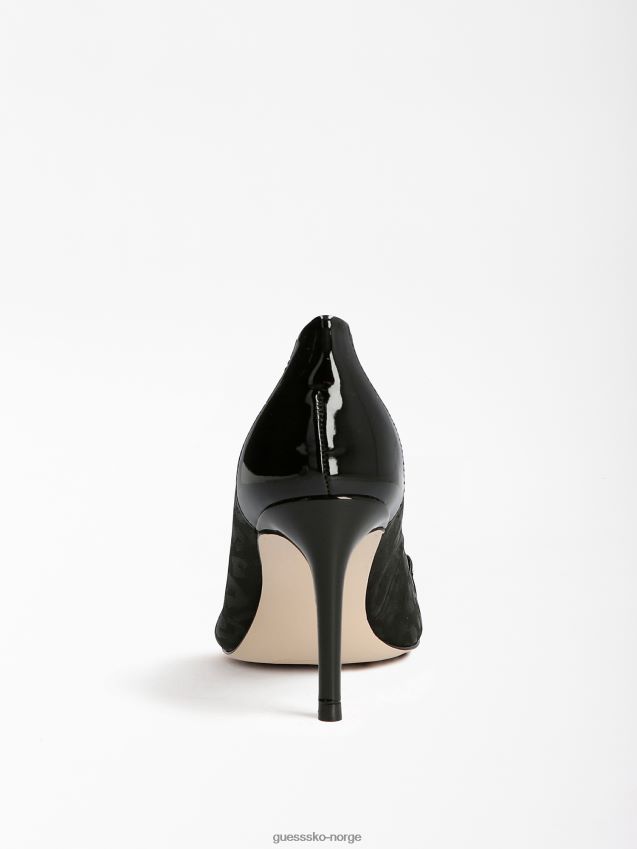 Guess aleda 4g logo detalj domstol sko svart svart kvinner F0LJ806636