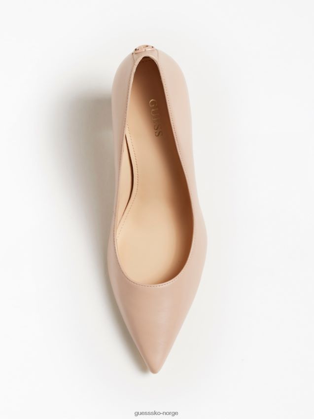 Guess beige bettey banesko i ekte skinn beige kvinner F0LJ803707