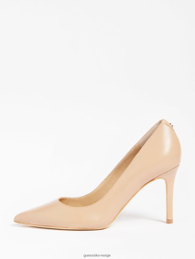 Guess beige dafne banesko i ekte skinn beige kvinner F0LJ805639