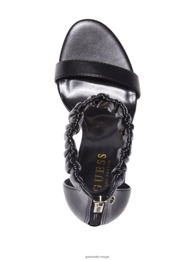 Guess black1 novel rynkede ankelhæler svart 1 kvinner F0LJ807581