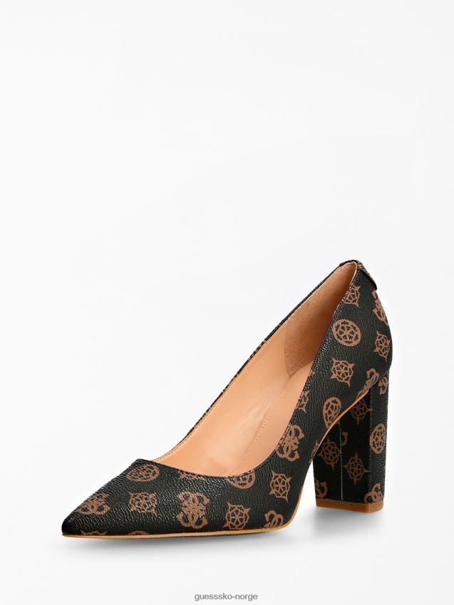 Guess brun bettey 4g peony logo domstol sko brun kvinner F0LJ803753