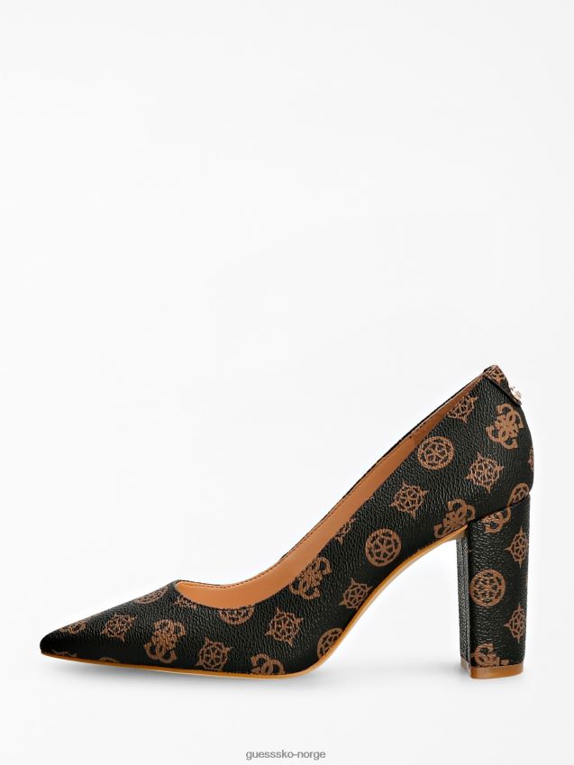 Guess brun bettey 4g peony logo domstol sko brun kvinner F0LJ803753