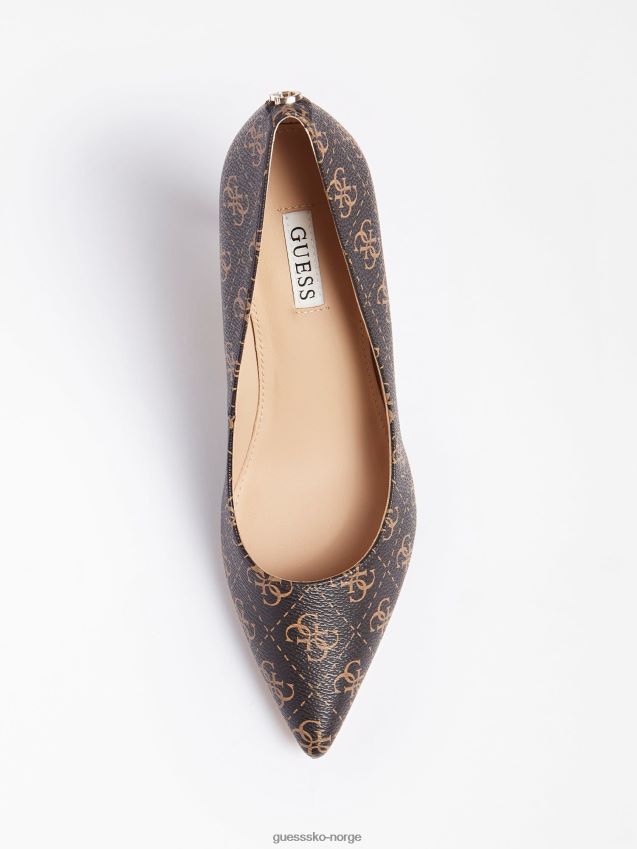 Guess brun dafne 4g banesko med logo brun kvinner F0LJ805611