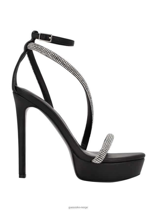 Guess casidee rhinestone platform hæler svart1 svart 1 kvinner F0LJ809952