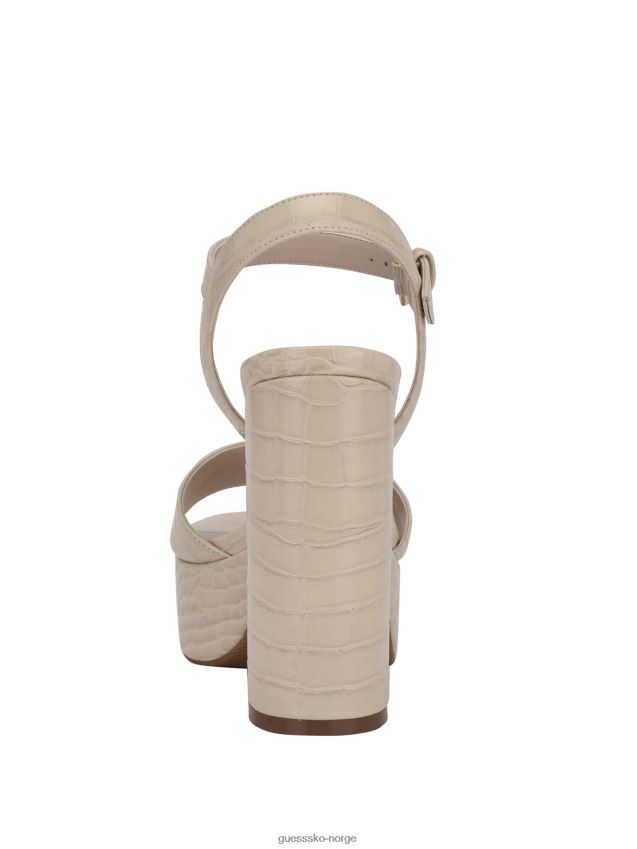 Guess elfenben 150 gabeli croc plattformsandalehæl elfenben 150 kvinner F0LJ809999