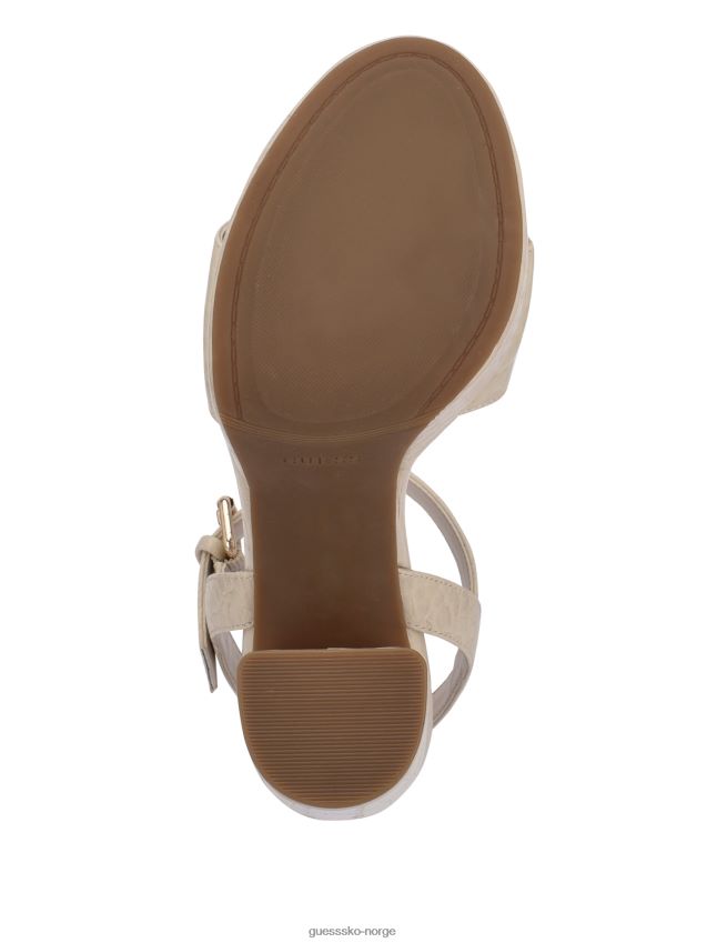Guess elfenben 150 gabeli croc plattformsandalehæl elfenben 150 kvinner F0LJ809999