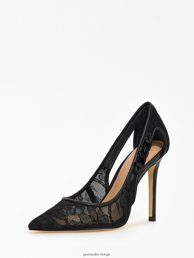 Guess gabbi banesko med blonder svart svart kvinner F0LJ805554