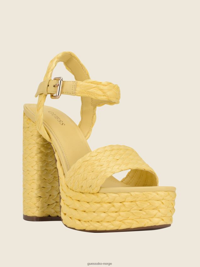 Guess gabela halm ankel-reim hæler gul gul kvinner F0LJ8010007