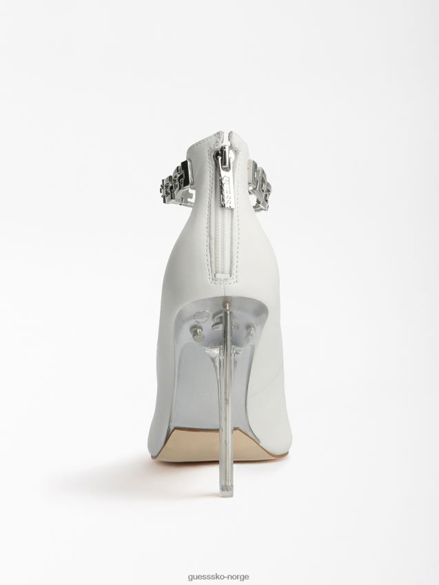 Guess hvit stefie banesko i ekte skinn hvit kvinner F0LJ806663