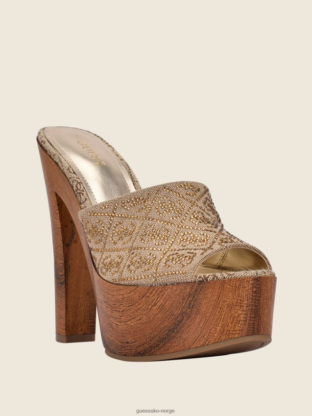 Guess lette naturlig 110 gemely logo rhinestone trehæler lys naturlig 110 kvinner F0LJ809954