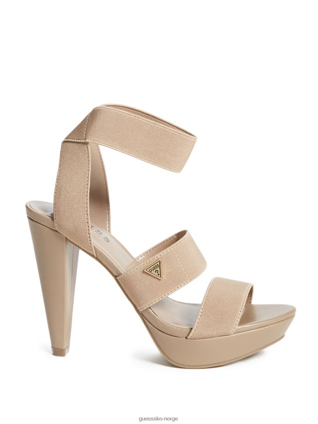 Guess lt brune netta elastiske hæler Den er brun kvinner F0LJ807563