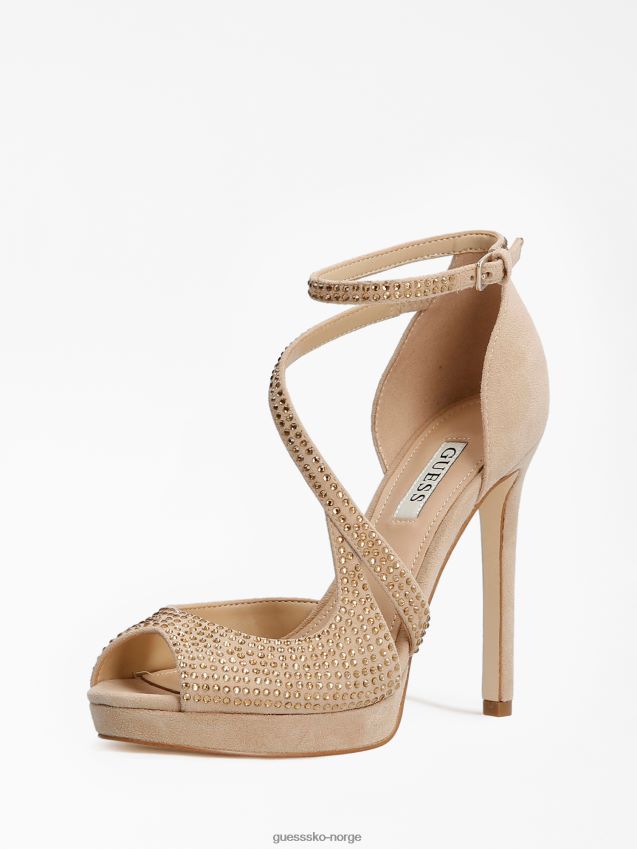 Guess lys rosa finnee rhinestone peep-toe domstol sko lyserosa kvinner F0LJ805827