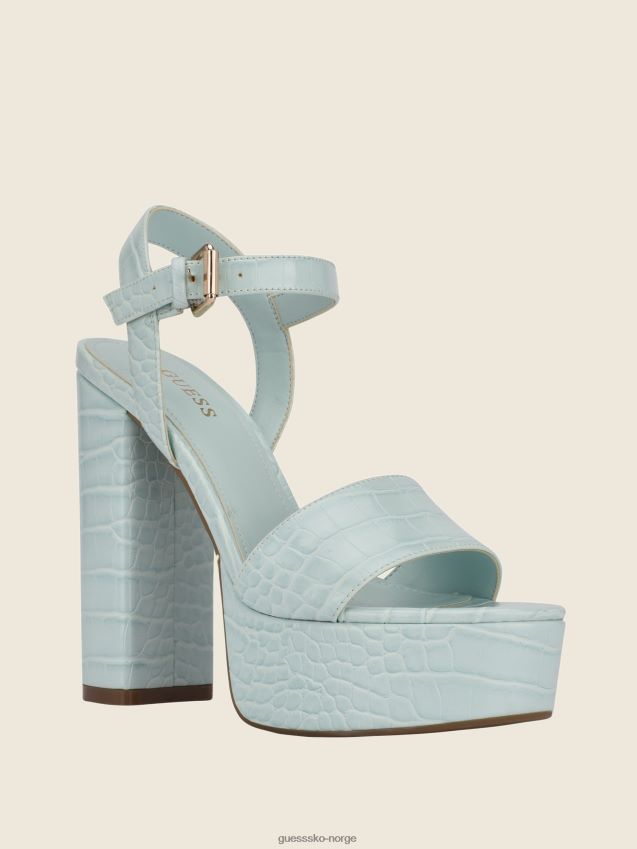 Guess lyseblå gabeli krokplate sandalhæl lyse blå kvinner F0LJ809987