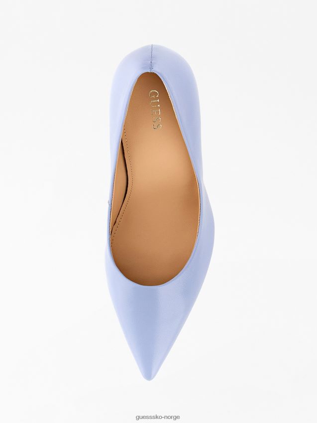Guess lyseblå pialy banesko i ekte skinn lyse blå kvinner F0LJ805597