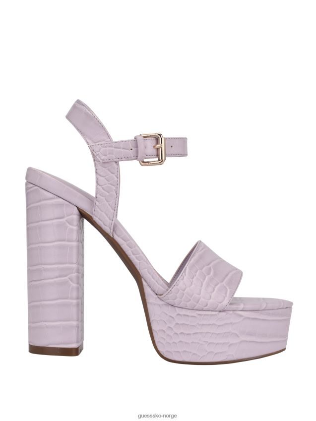 Guess åpen lilla gabeli croc plattform sandal hæler åpen lilla kvinner F0LJ8010004