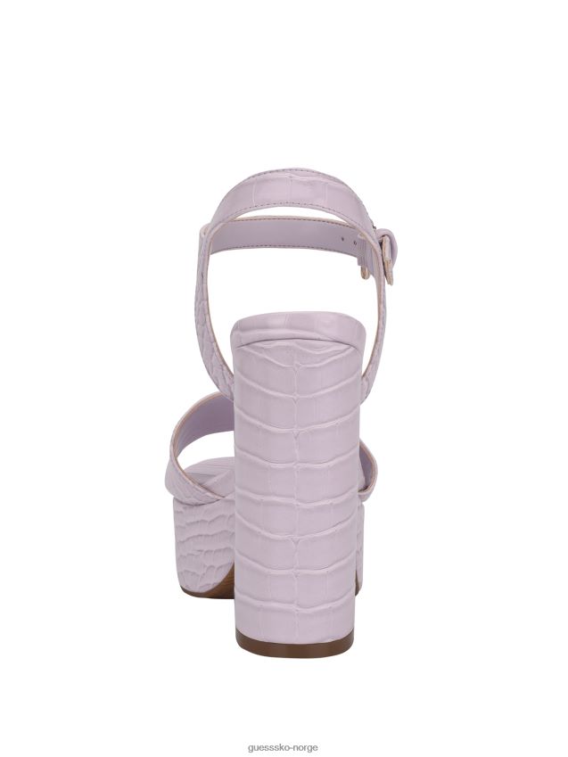 Guess åpen lilla gabeli croc plattform sandal hæler åpen lilla kvinner F0LJ8010004