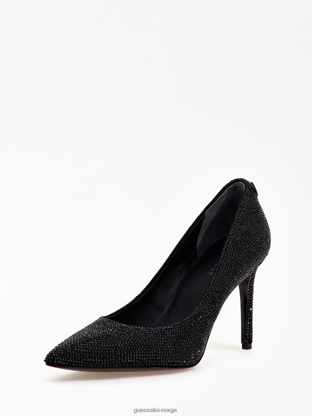 Guess piera rhinestone banesko svart svart kvinner F0LJ802662