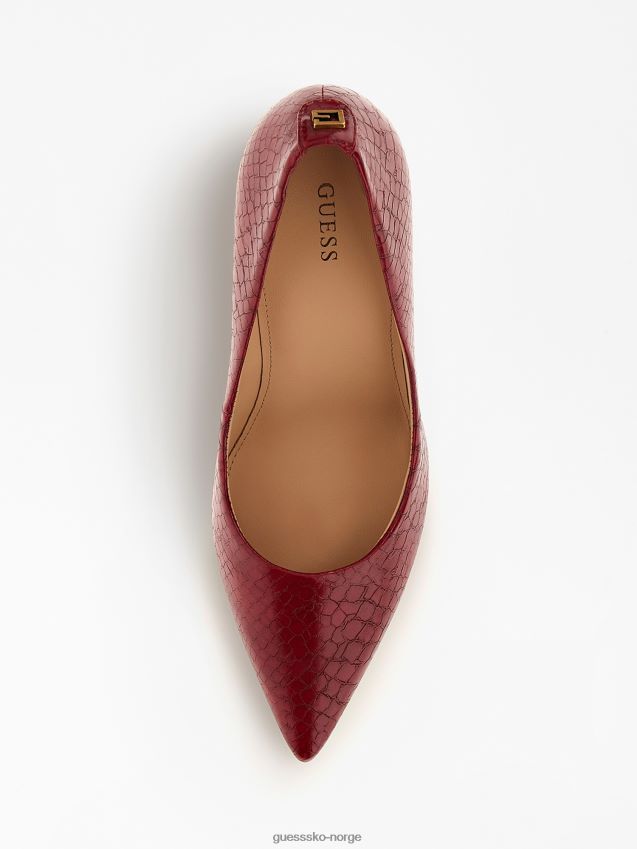 Guess røde python-trykk piera banesko rød kvinner F0LJ805507