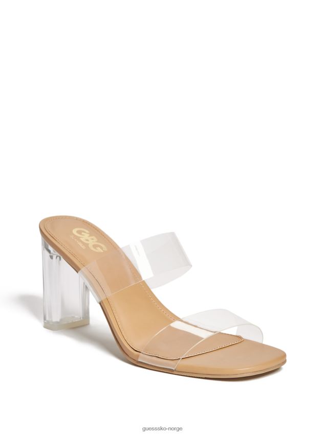 Guess sølv shelby klare akryl blokkhæler sølv kvinner F0LJ807525