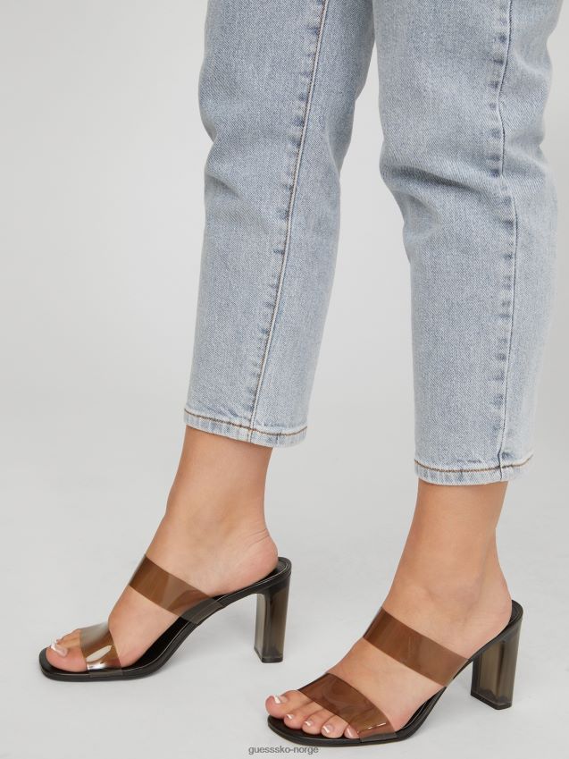 Guess shelby klar akryl blokkhæl svart svart kvinner F0LJ807583