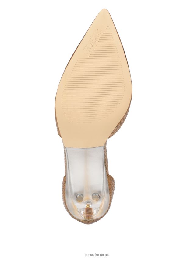 Guess stefany g-kjede ankelstropp pumps bronse bronse kvinner F0LJ809909