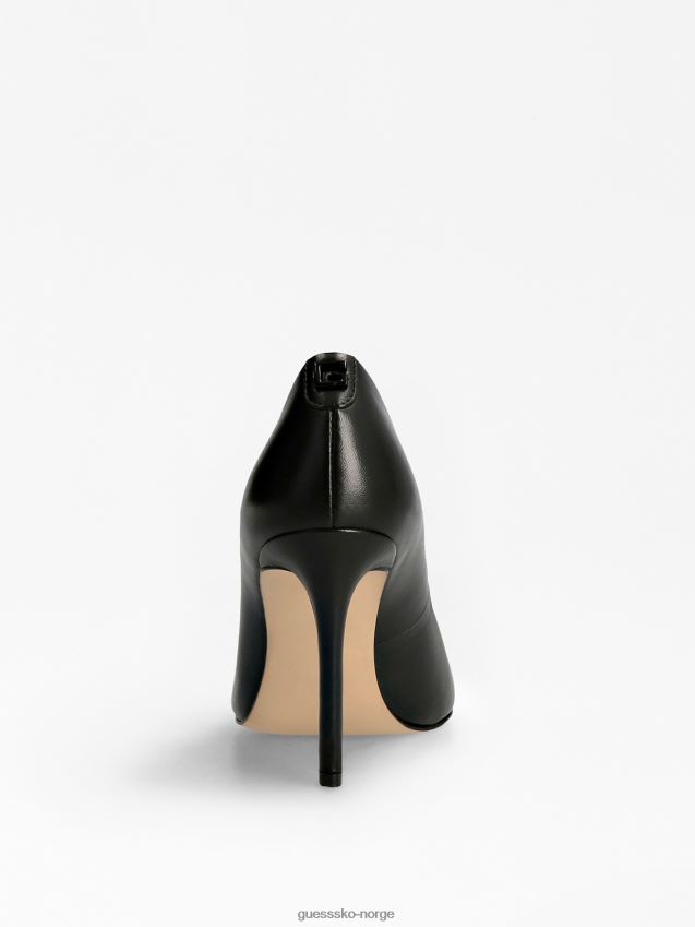 Guess svart piera banesko i ekte skinn svart kvinner F0LJ805555