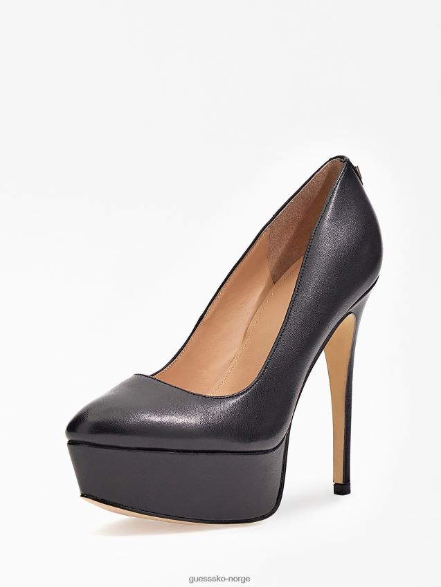 Guess svarte cador banesko i ekte skinn svart kvinner F0LJ803139