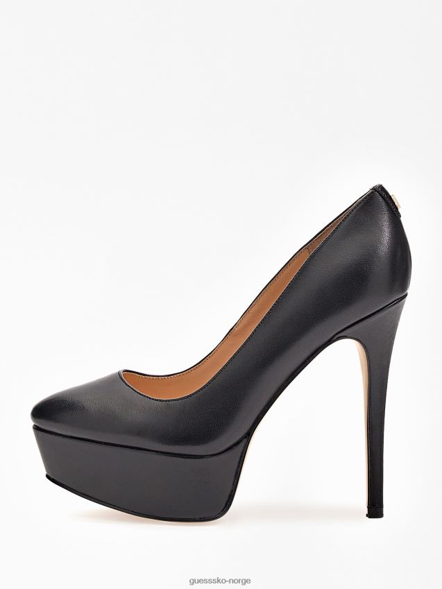 Guess svarte cador banesko i ekte skinn svart kvinner F0LJ803139