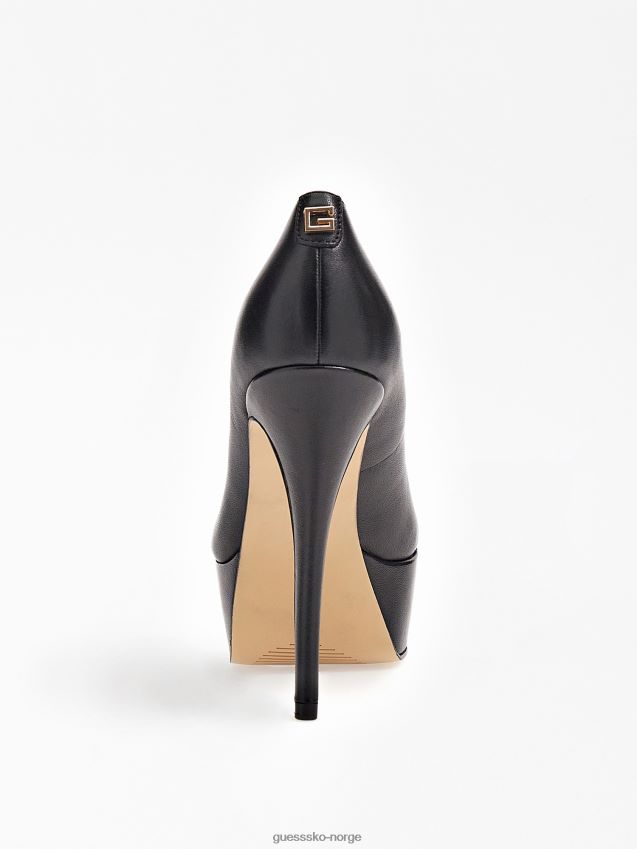 Guess svarte cador banesko i ekte skinn svart kvinner F0LJ803139